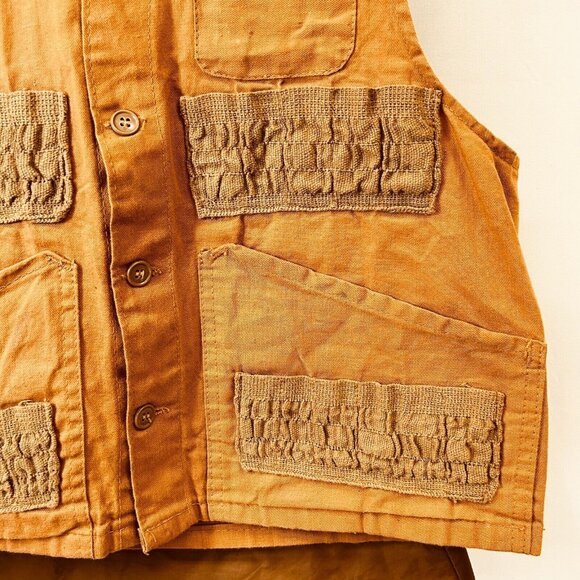 Vintage American Field Hunting Vest Size S Canvas Workwear Utility Button-Down - Picture 9 of 14